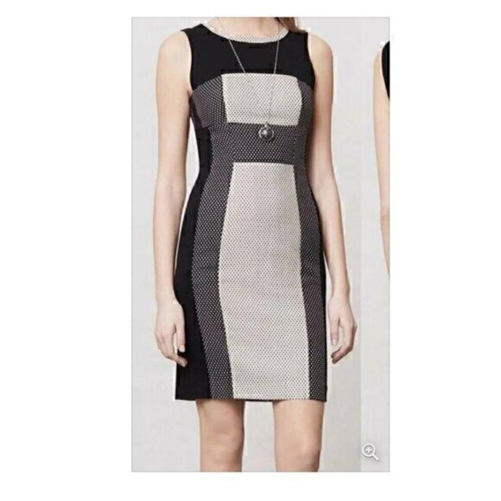 Anthropologie Yoana Baraschi Sheath Channeled Dots Column Dress